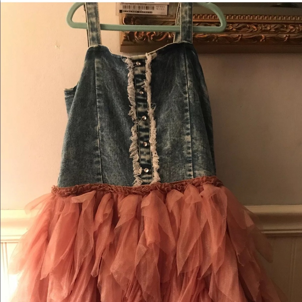 Ooh La La Couture Sleeveless Denim Dress sz 8